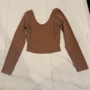 lululemon athletica yoga Brown Crop Top